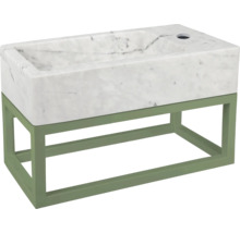 Tvättställ i marmor med metallram