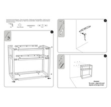 Monteringsanvisning för en hylla i flera steg