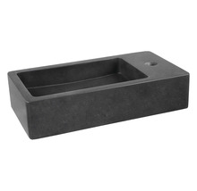 Rektangulär tvättställsskål i sten