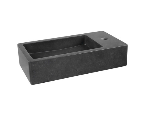 Rektangulär tvättställsskål i sten