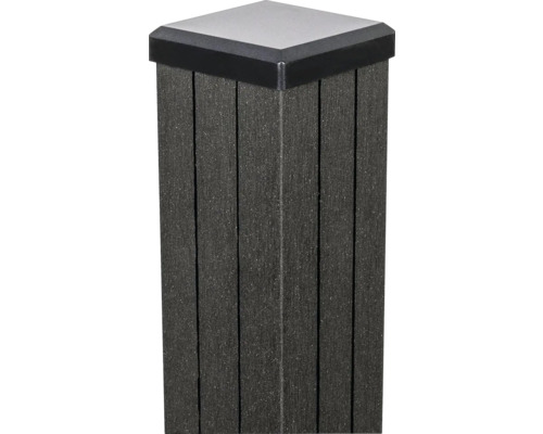 Stolpe GROJA WPC Merano inkl. stolplock 7x7x240cm antracit Stolpe GROJA WPC Merano inkl. stolplock 7x7x240cm antracit