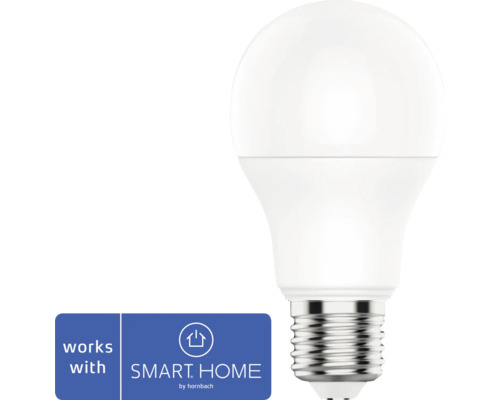 Normallampa FLAIR Viyu E27 806lm dimbar RGBW Smart LED-lampa med E27-sockel och Smart Home-kompatibilitet