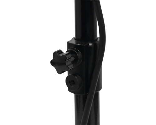 Detaljvy av en skruv på ett stativ