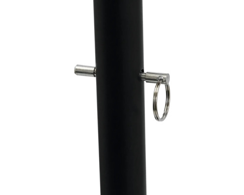 Detaljvy av en låstapp på en stång