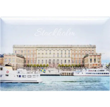 Stockholmsmotiv på en magnetisk tavla