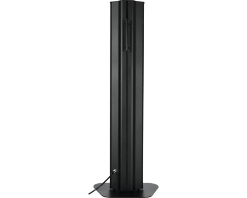 Svart terrassvärmare med fot