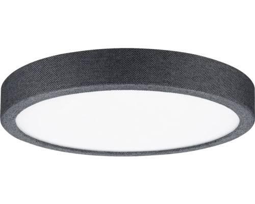 Grå LED-taklampa med tygklädsel