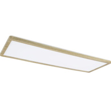 Rektangulär LED-taklampa med träram