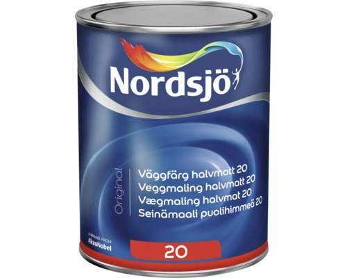 Väggfärg NORDSJÖ Original 20 BW halvmatt vit 1L Väggfärg NORDSJÖ Original 20 BW halvmatt vit 1L