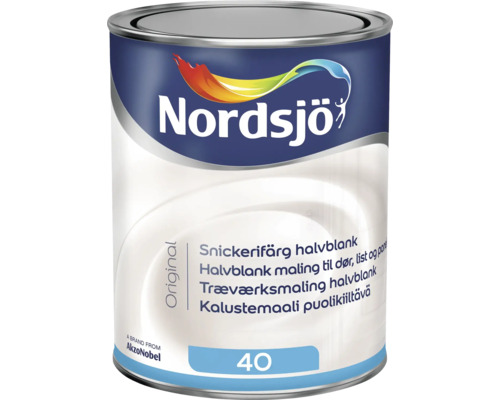 Snickerifärg NORDSJÖ Original halvblank S0502-Y 1L Färghink med halvblank färg från Nordsjö