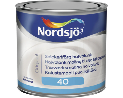 Snickerifärg NORDSJÖ Original halvblank vit 0,5L