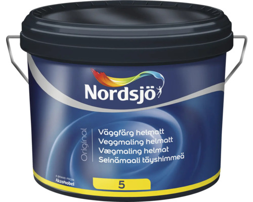 Väggfärg NORDSJÖ Original 5 BW helmatt vit 2,5L
