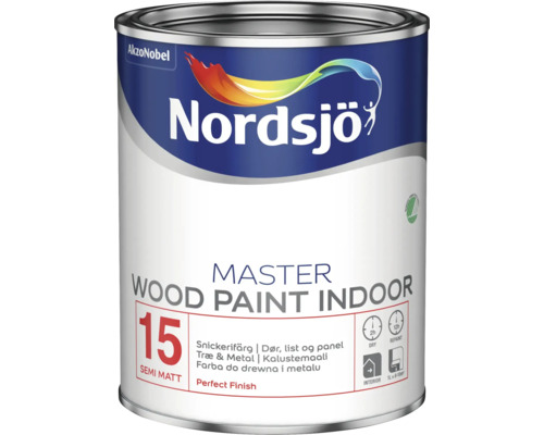 Snickerifärg NORDSJÖ Master Wood Paint Indoor 15 halvmatt 1L