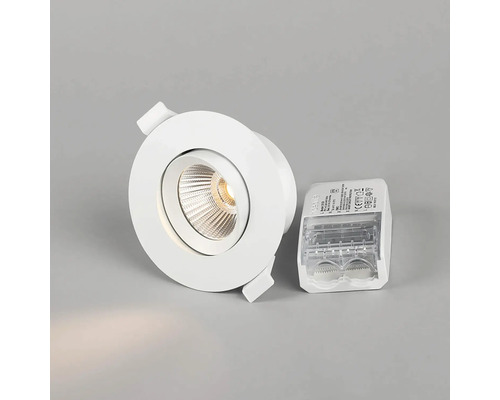 Vit LED infälld armatur med drivdon