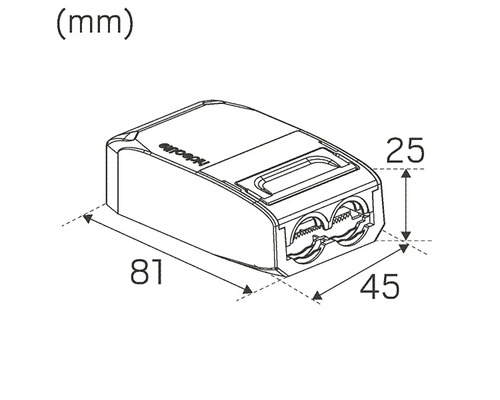 Teknisk ritning av en kabelkontakt med dimensioner