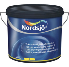 Hink med väggfärg för tak och väggar
