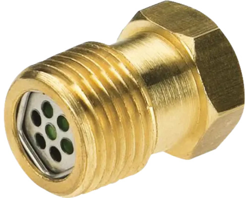 Ventilationsplugg i mässing med gänga