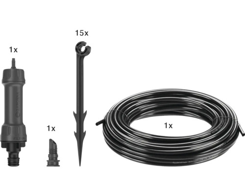 Gardena Micro-Drip-System startset blomkrukor med filter, rör, anslutningsstycke och hållare