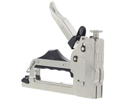 Häftpistol av metall med handtag