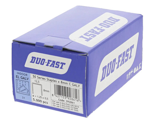 DUO-FAST Klamrar serie 50 8 mm, förpackning