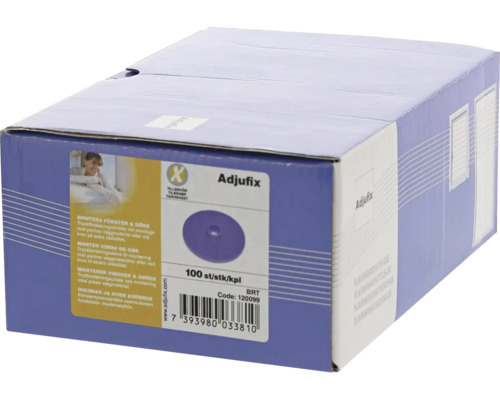 Adjufix distansbricka för fönster och dörrar, 100 stycken, förpackning