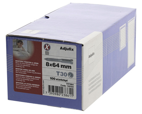 Förpackning Adjufix skruvar 8x64 millimeter