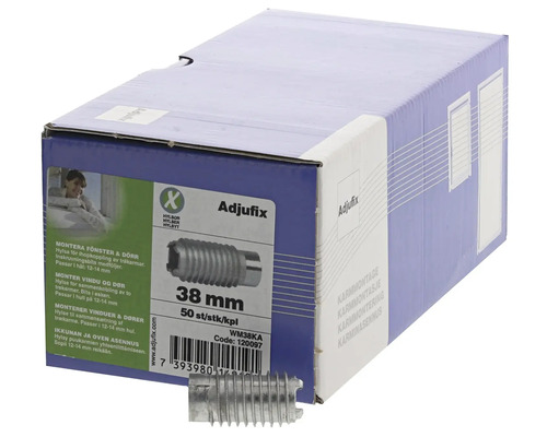 Förpackning med 38 millimeters karmhylsor