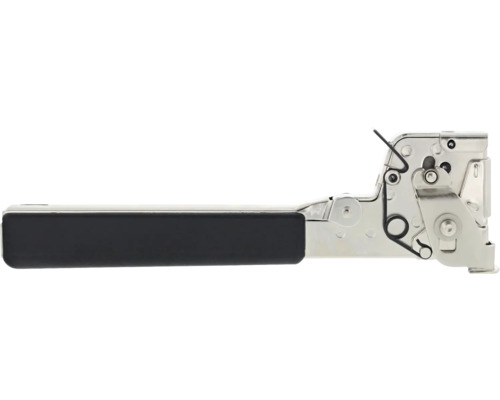 Häftpistol av metall med svart handtag