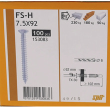 Förpackning med hundra skruvar 7,5x92