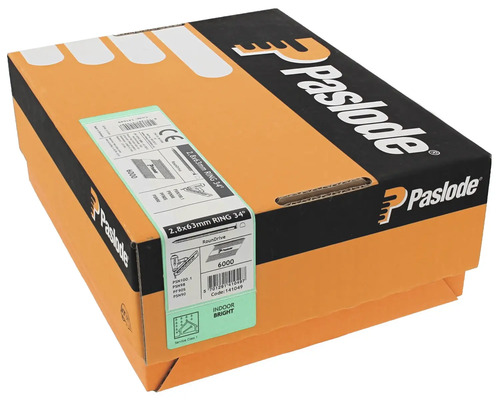 Paslode spiklåda med 2,8x63 mm ringformade spikar 34 grader