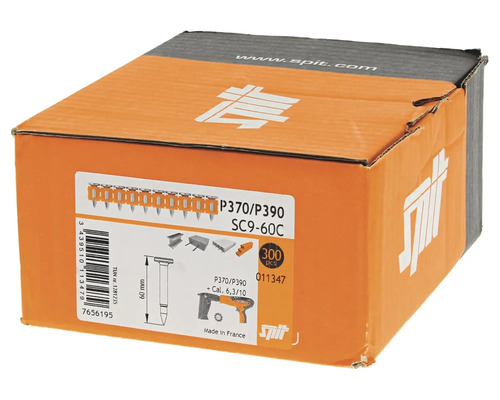 Låda med 300 spikar för direktfästning