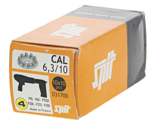 Förpackning med 100 stycken Spit fästelement kaliber 6,3/10