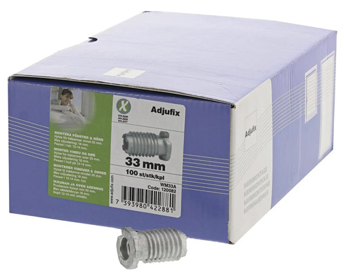 Adjufix fönster- och dörrplugg, 33 mm, 100 stycken