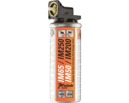 Gaspatron PASLODE för Impulse 50/65A gul 2x30ml Paslode impulsverktyg bränslecell med Easy Click doseringsventil för IM65, IM250, IM50 och IM200
