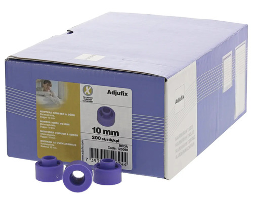Adjufix monteringskilar för fönster och dörrar, 10 mm, 200 stycken i kartongförpackning