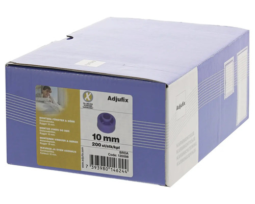 Förpackning fönster- och dörrmonteringsdistans 10 millimeter