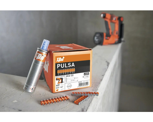 Spikpistol med magasin, gas och spikar