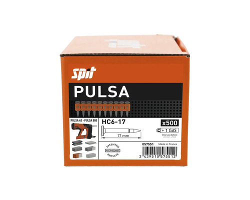 SPIT Pulsa HC6-17 fästelement, 500 stycken, i kartongförpackning