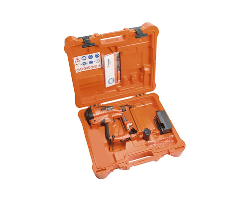 Batteridriven spikpistol i verktygslåda