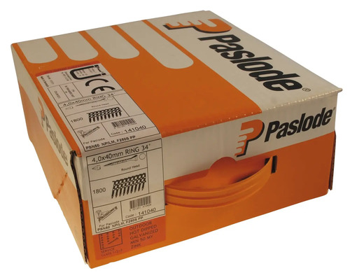 Paslode spik 4,0x40 mm ring 34 grader i kartong
