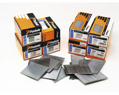 Paslode F16 raka och vinklade dyckert, olika storlekar, i förpackningar med lösa dyckert
