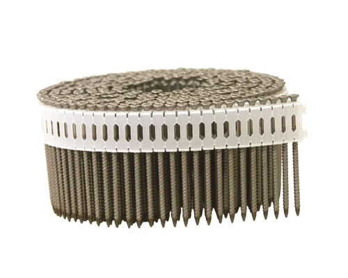 Bandade spikar på en plastremsa