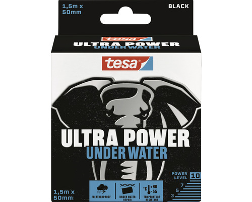Reparationstejp Ultra Power Under Water TESA 50mm 1,5m Tesa Ultra Power Underwater tejp, 1,5 meter gånger 50 millimeter, väderbeständig och temperaturbeständig