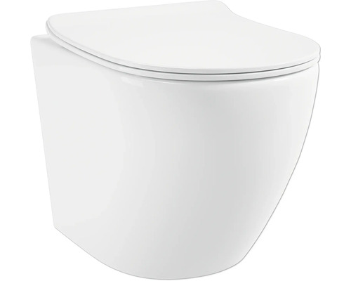 Vägghängd toalett JUNGBORN Four vit blank mjukstängning 40,5x51 cm Vägghängd toalett JUNGBORN Four vit blank mjukstängning 40,5x51 cm