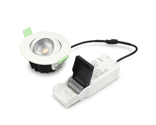 Infälld spotlight med öppen kopplingsdosa