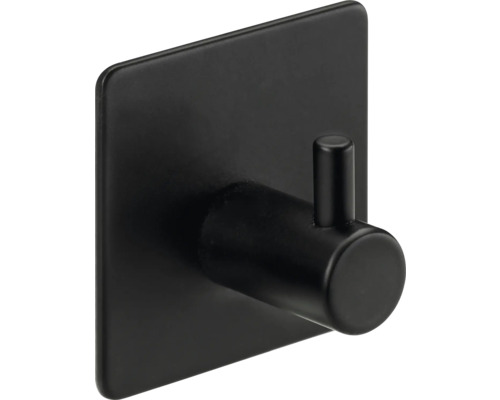 Krok HETTICH självhäftande 45x45x28mm svart matt 5-pack Svart enkelkrok för väggmontering
