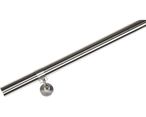 Ledstångsset PERTURA rostfritt A2 40x1300mm Rostfri räffstång med fäste