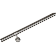 Rostfritt stål ledstång med fäste för väggmontering