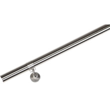 Rostfritt stålrör med fäste för trappor och väggar