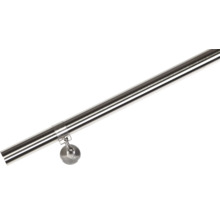 Räcke i rostfritt stål med fäste